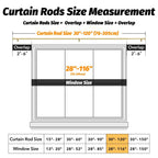 GEEBOBO Gold Curtain Rods for Windows 66 to 120 Inch, 1 Inch Adjustable Heavy