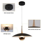 Fulesi Modern Black Pendant Lighting Fixture Mini Metal Ceiling Light Adjustable