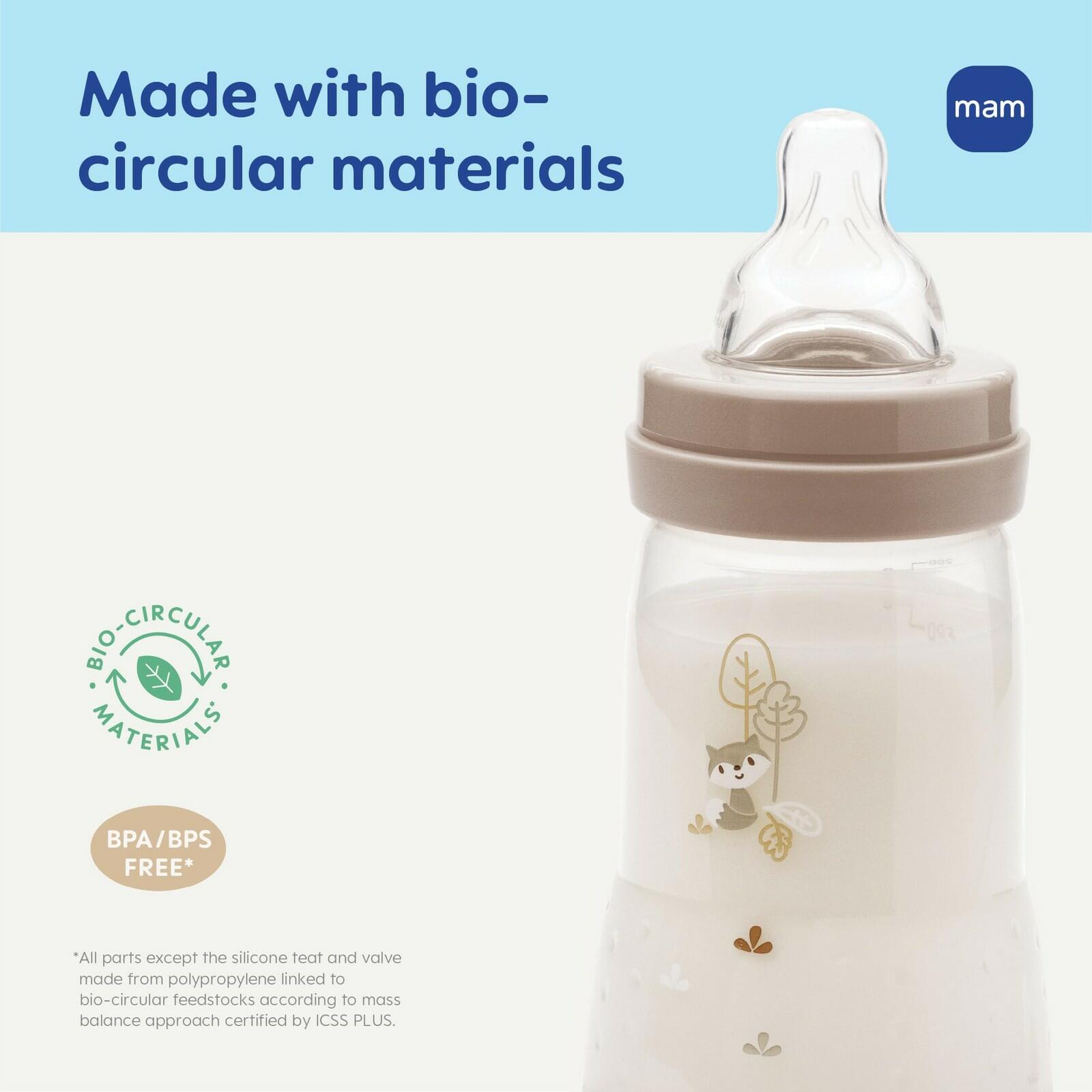 MAM 4.5oz Easy Start Anti-Colic Wide Neck Vented Baby Bottle, Extra Slow Flow