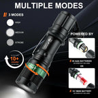 ULTRAFIRE 2pc 11-Inch Signal Traffic Wand Safty LED Flashlight 250 Lumen, Red
