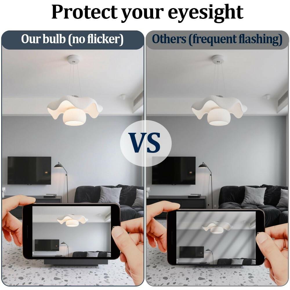 2 PACK E26 LED Bulbs,Modern Craft Crystal lamp,6000K Daylight White 18W LED