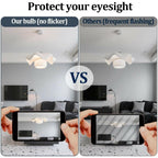 2 PACK E26 LED Bulbs,Modern Craft Crystal lamp,6000K Daylight White 18W LED