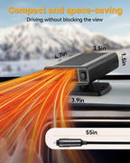 Numhosai Car Heater Portable Car Heater : 2 in 1 Fast Heating Defrost Defogger