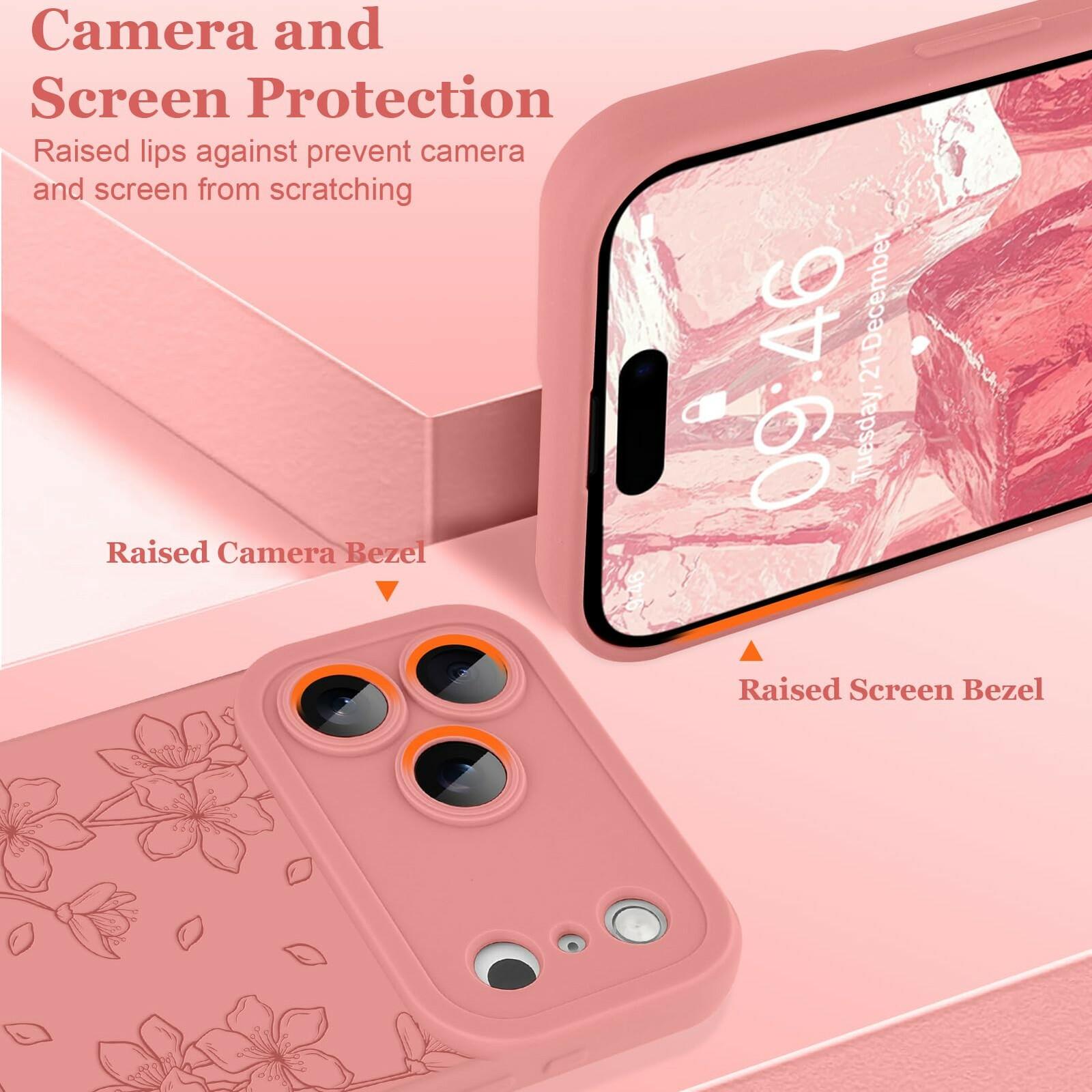 ZIYE Compatible with iPhone 17 Pro Max Case Flower Floral Pattern for Women