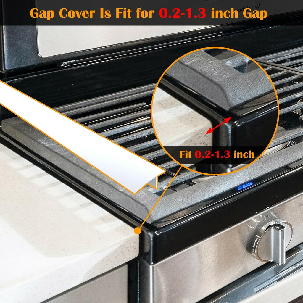 2 PACK Silicone Stove Counter Gap Cover Kitchen Counter Gap Filler by Kindga 25"