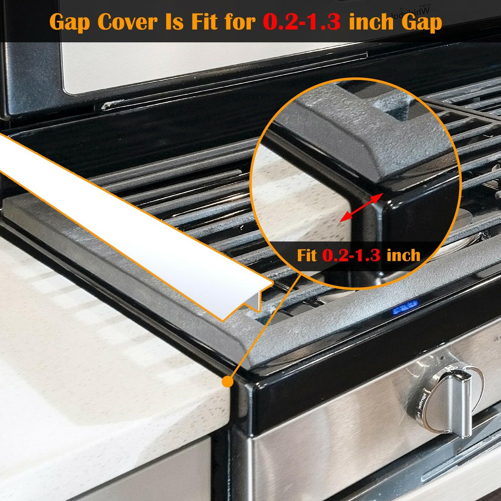 2 PACK Silicone Stove Counter Gap Cover Kitchen Counter Gap Filler by Kindga 25"