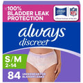 Always Discreet Incontinence Underwear Women's - Maximum Protection - Small/Medium - 84ct