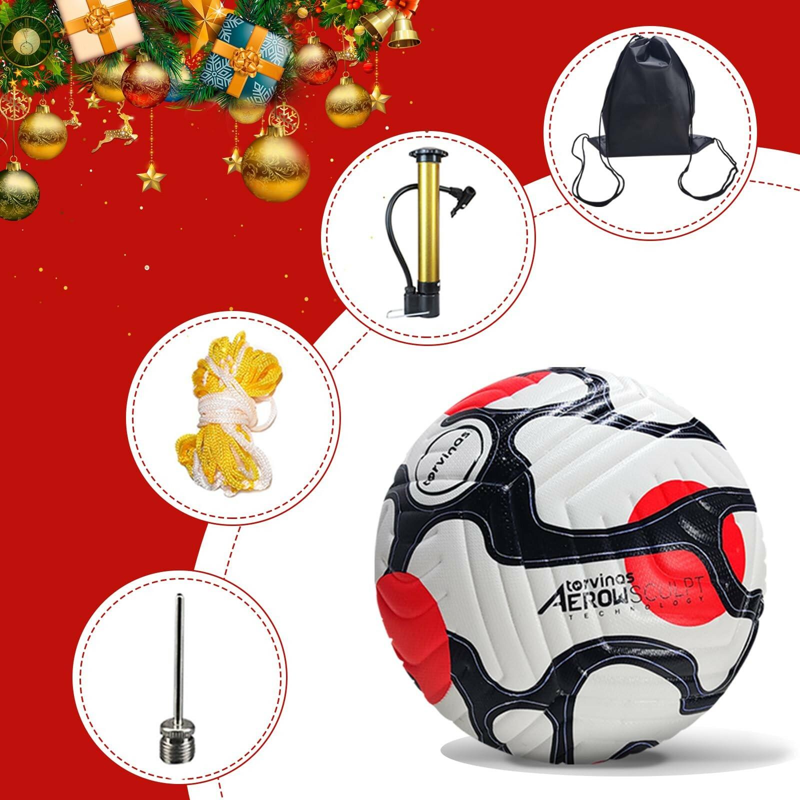 Torvinas Soccer Ball Size 5 with Pump, Waterproof PU Leather - Professional