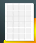 100 Sheets 24UP 1.5" x 1.5" Square Labels for Laser & Inkjet Printers ,2400