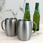 Set of 2 CHILLOUT LIFE Stainless Steel Insulated Coffee Mugs  (14oz) – Double