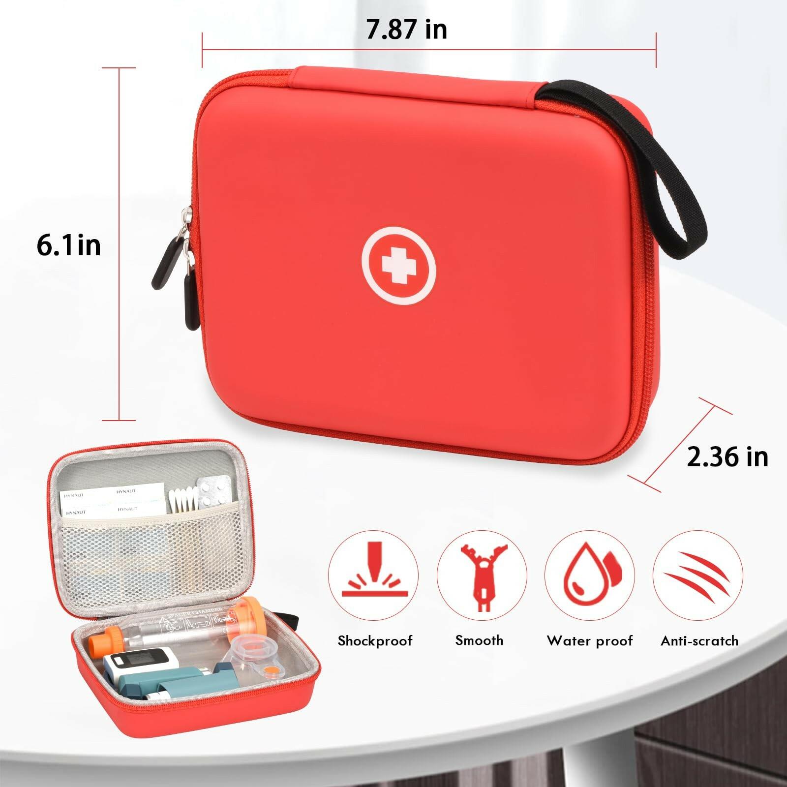 Fukumi Hard Travel Case for Asthma Inhaler, (Case Only) Inhaler Spacer Case for