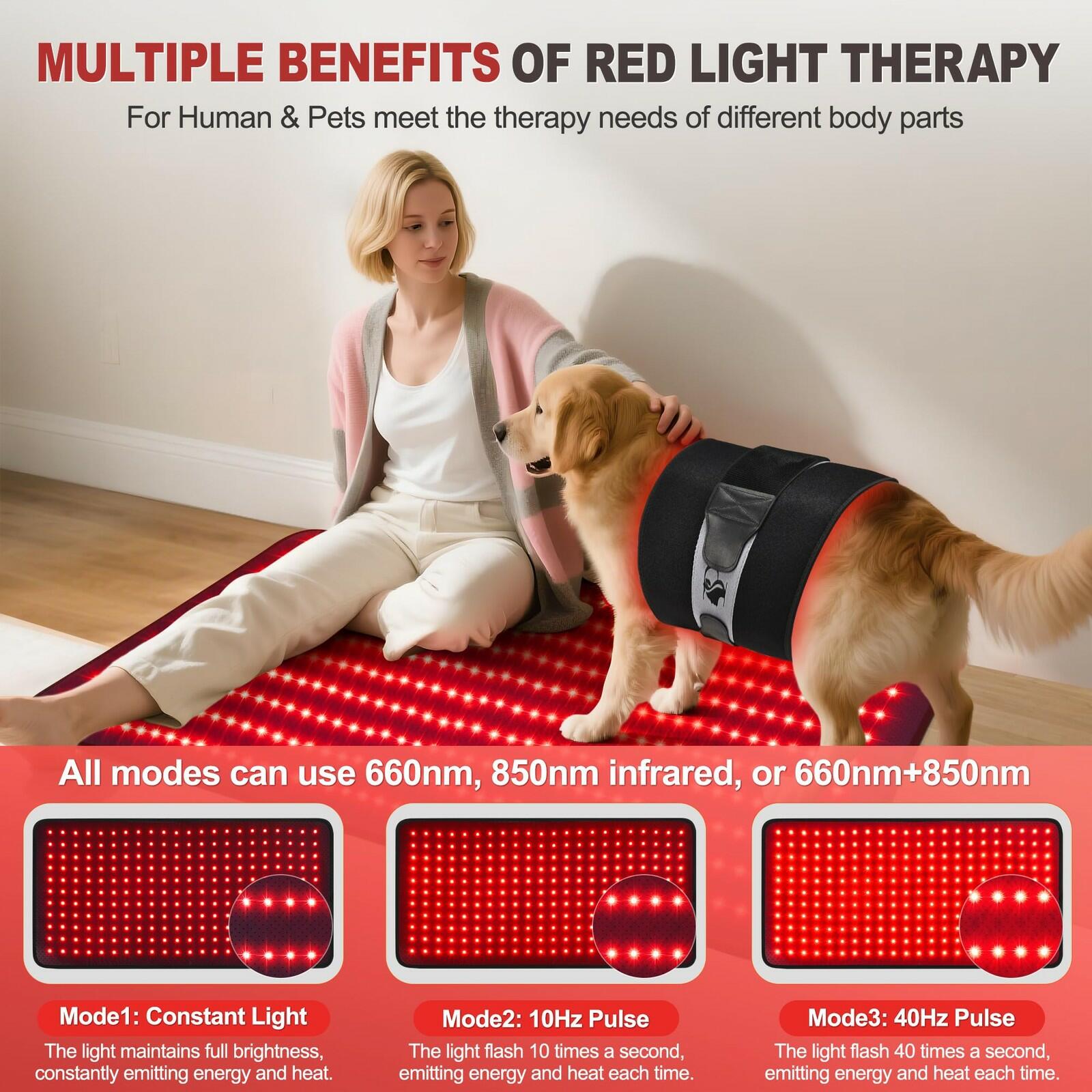 Pedete Red Light Therapy Mat for Body, Holiday Birthday Gifts for Women Men,