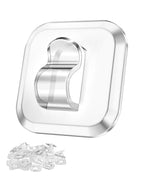 ispneay 50 Mini Light Hooks with Adhesive Strips: Indoor Clear Small String