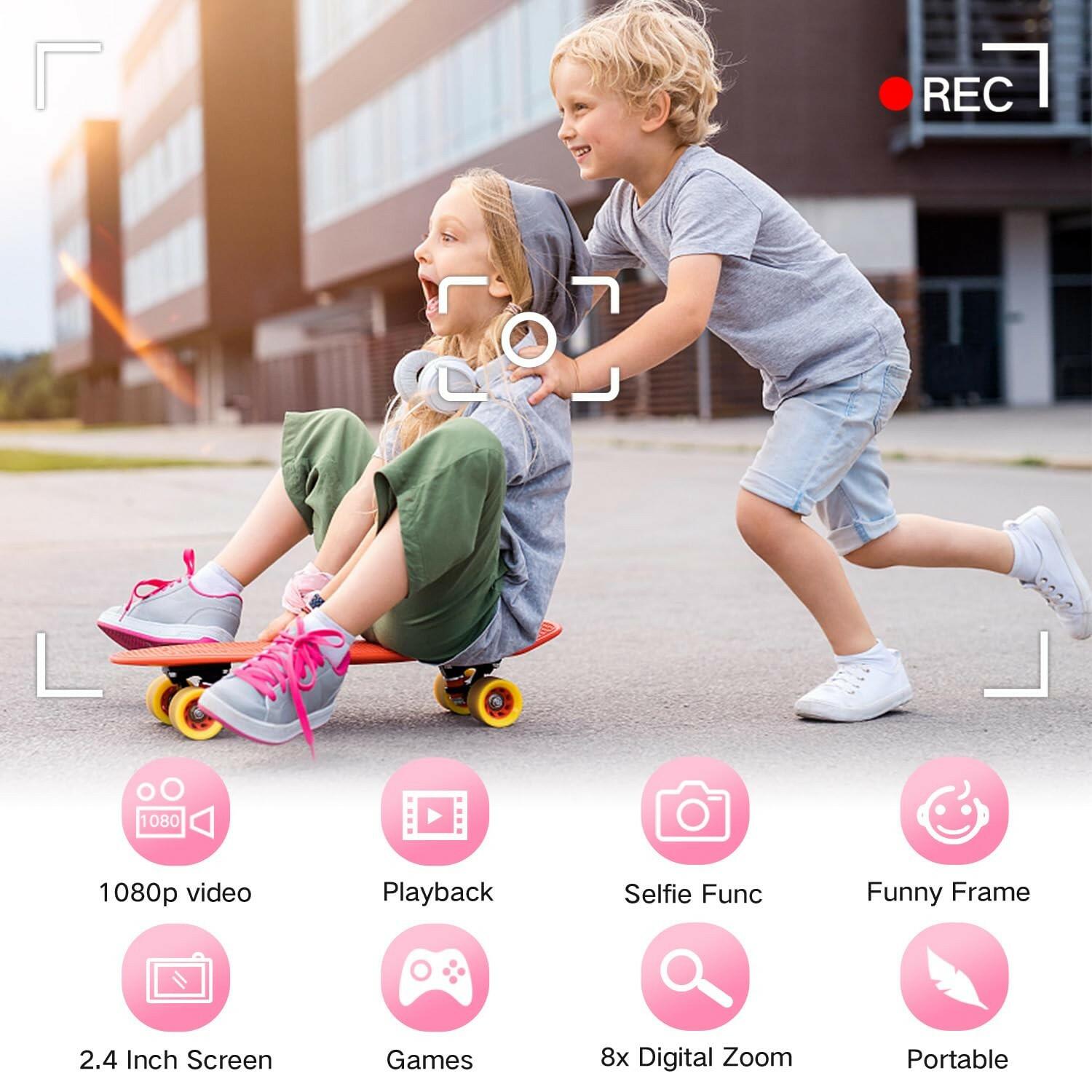 Goopow Kids Camera Toys for 3-8 Year Old Girls Boys,Children Digital Video