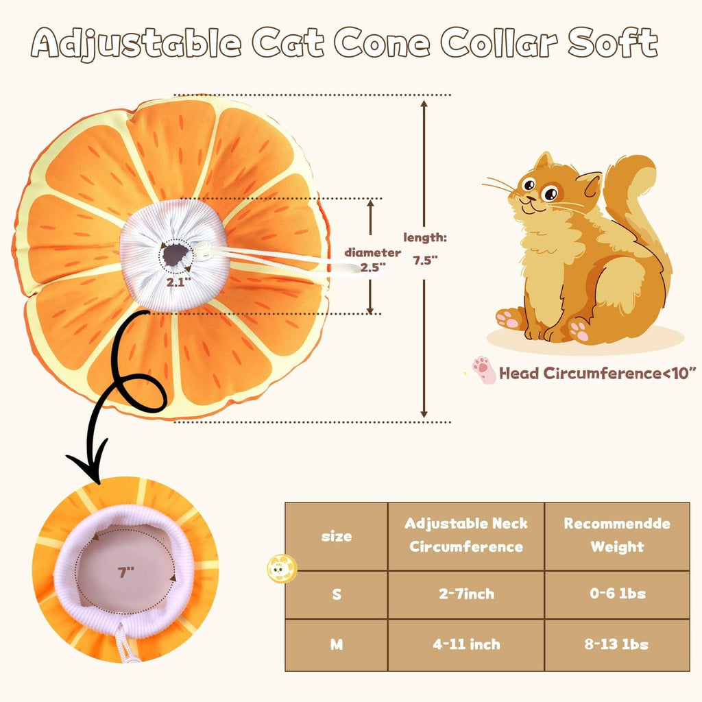 Hoopttay Cat Cone Collar Soft, Waterproof Cat Recovery Collar for Wound Healing