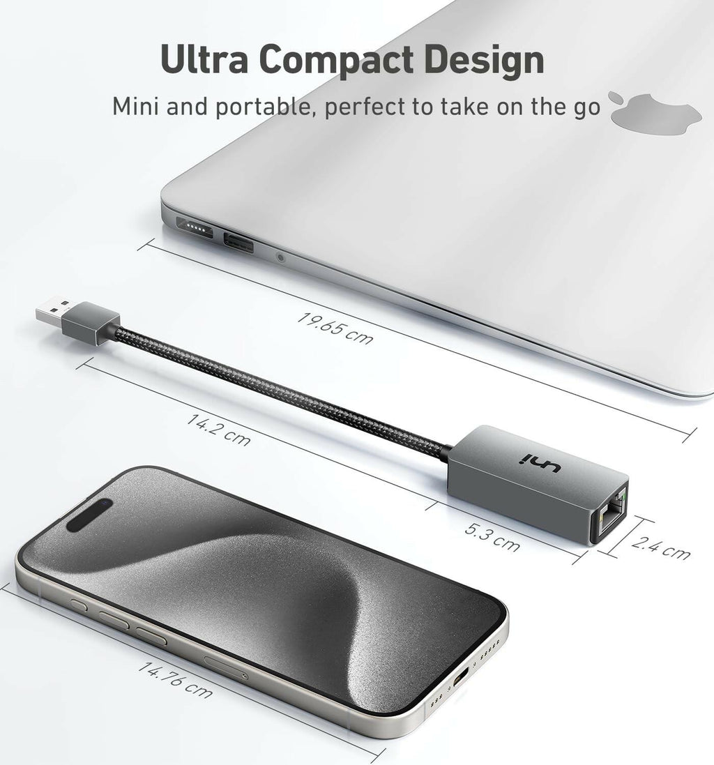 uni USB to Ethernet Adapter, Driver Free USB 3.0 to Gigabit Ethernet LAN Network