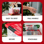 4 Pack IRIS USA 19 Qt. Stackable Plastic Storage Bins with Lids, - BPA-Free,