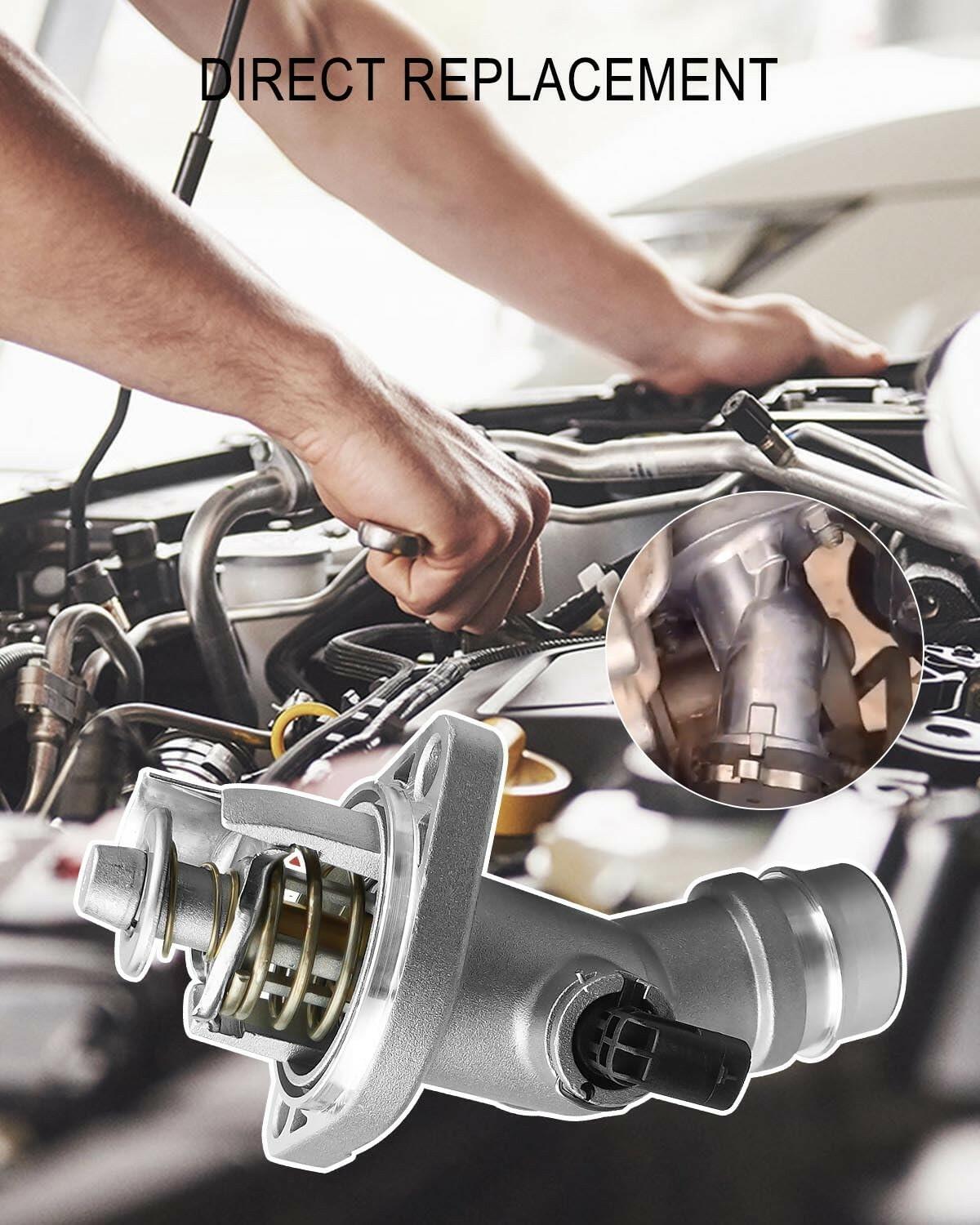 ULZOZN Engine Coolant Thermostat Housing Assembly Fit for Hyundai Elantra