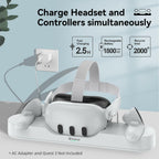 Smatree Charging Dock Compatible for Meta Quest 3S/Quest 3,Charge Controllers