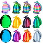 3Dgenius 12Pcs 3D Printed Dragon Eggs Mini Dragon Eggs with 8.86inch Dragon