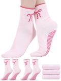 Bunnycool 3 Pairs Cute Pilates Sock with Grips for Women Cotton Non Slip Yoga