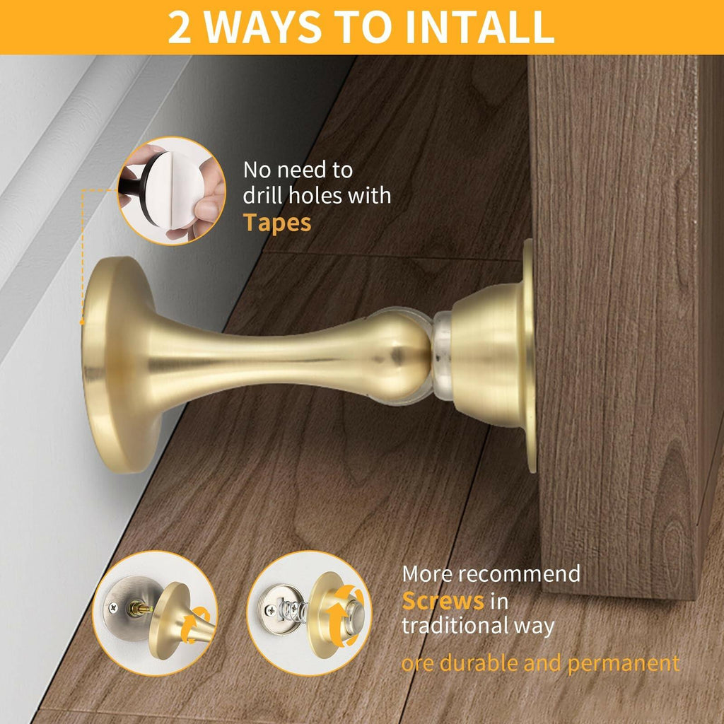 Bak Bo 2 Pack Magnetic Door Stopper, Strong Magnetic Door Holder Keep Door Open,