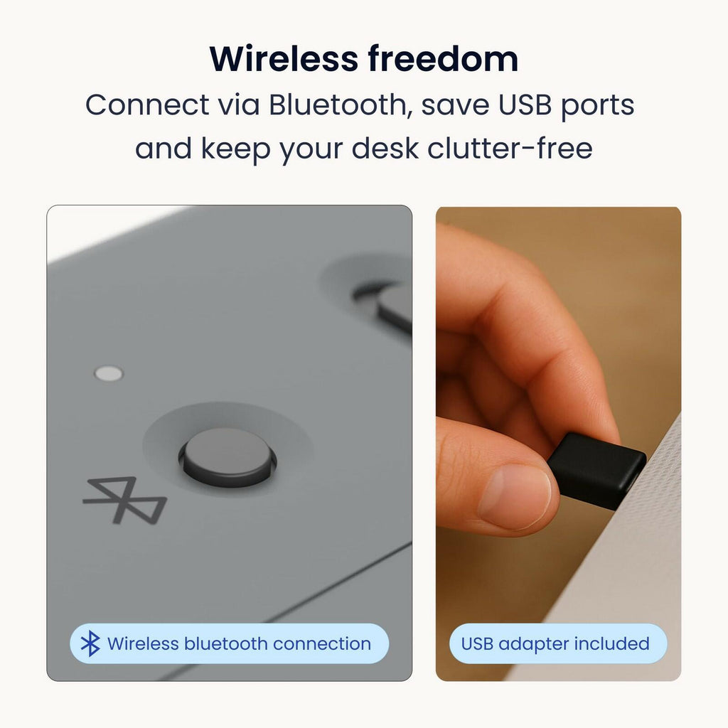 Contour Balance Keyboard: Full-Size Wireless Keyboard with USB Receiver, US