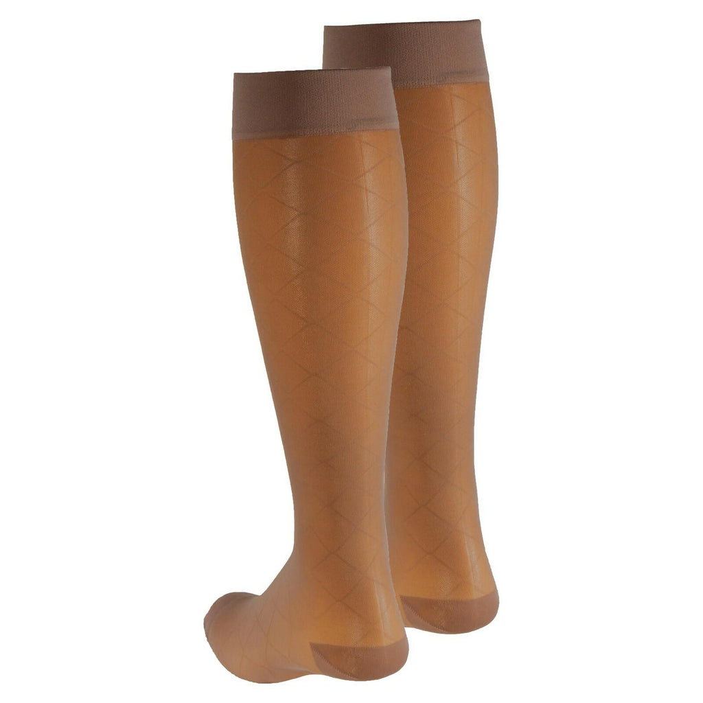 NuVein Sheer Compression Stockings, 15-20 mmHg Support, Women's Dot Pattern