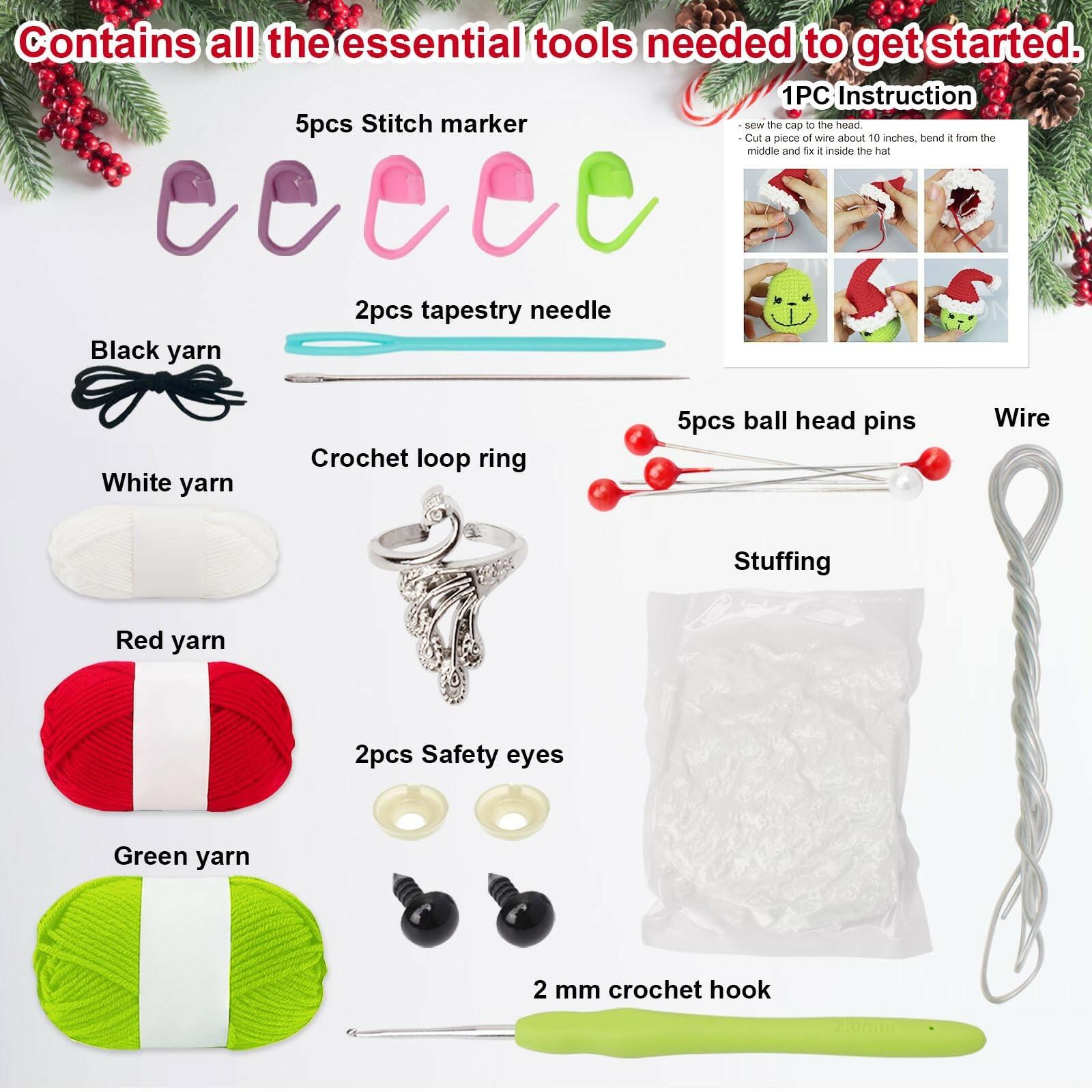 ALODNY Crochet Kit for Beginners,Christmas Crochet Kit for Beginners