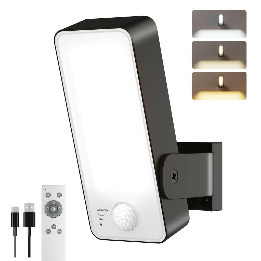 PopoIron Motion Sensor Outdoor Light, 10000mAh Rechargeable 600 Lumen Battery