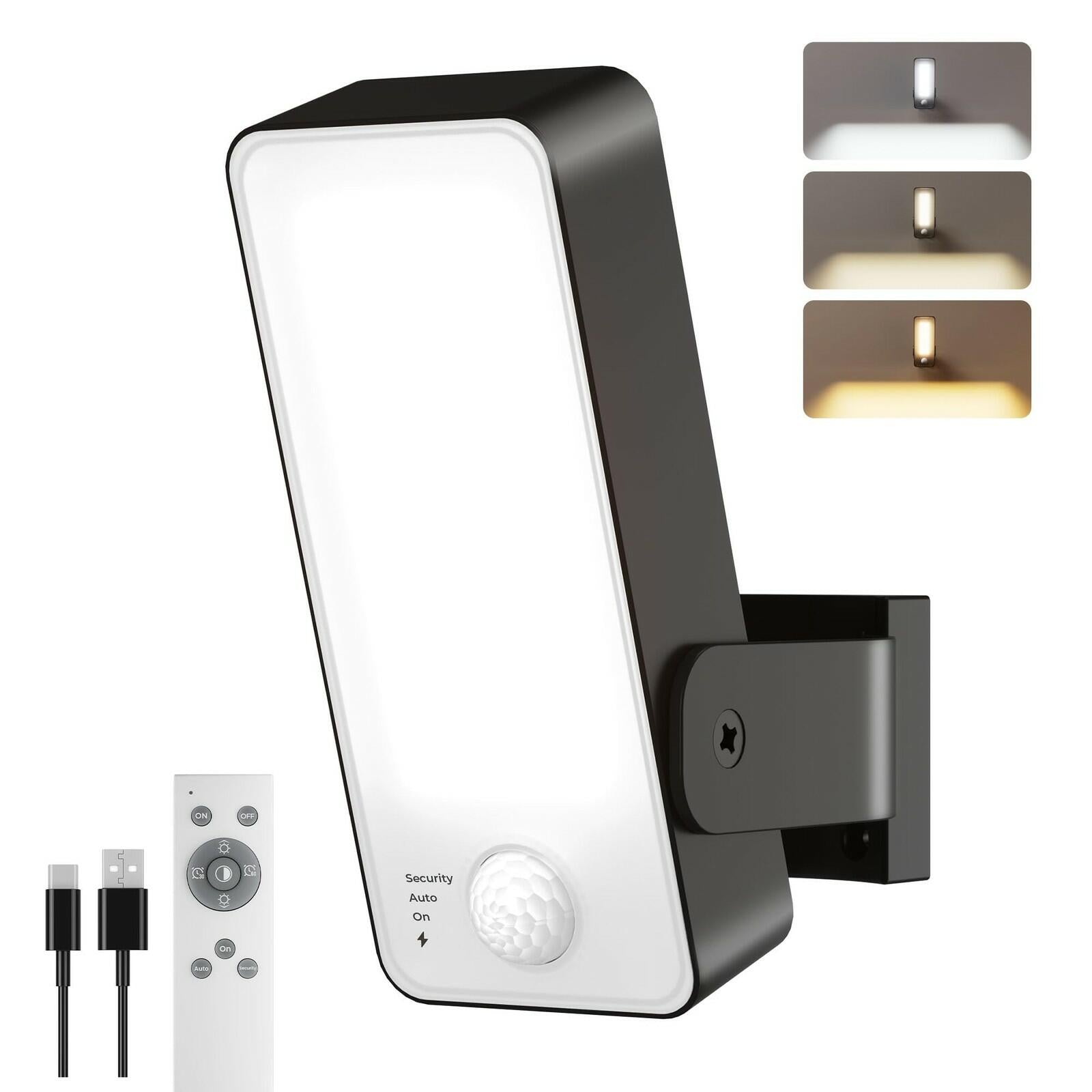 PopoIron Motion Sensor Outdoor Light, 10000mAh Rechargeable 600 Lumen Battery
