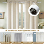 Lcokeiy White Steel Corner Curtain Rod, 30-136 Inch, Adjustable, Wall Mounted,