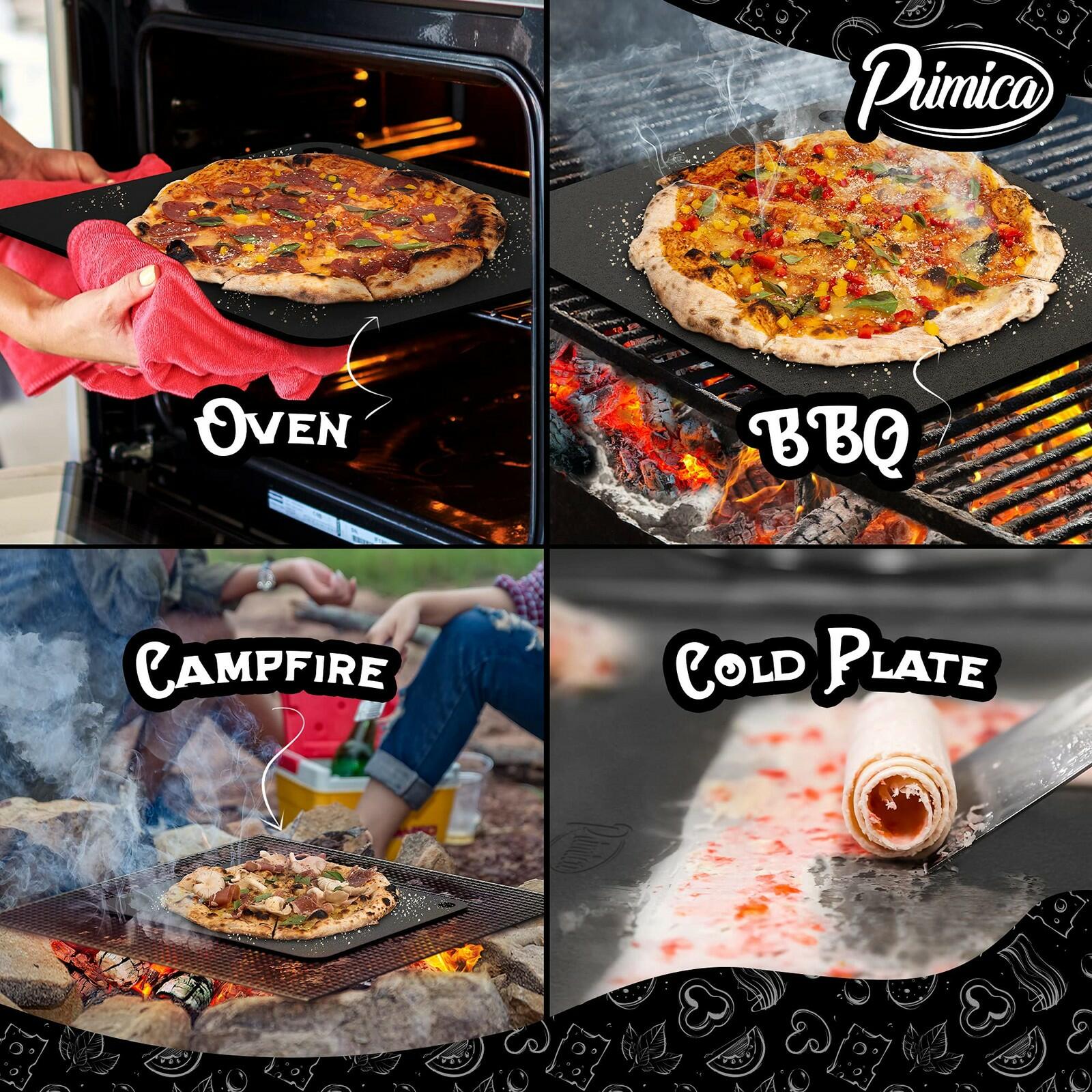Primica Pizza Steel XL for Oven & Grill,16"x13.4", The Ultimate Crust Game