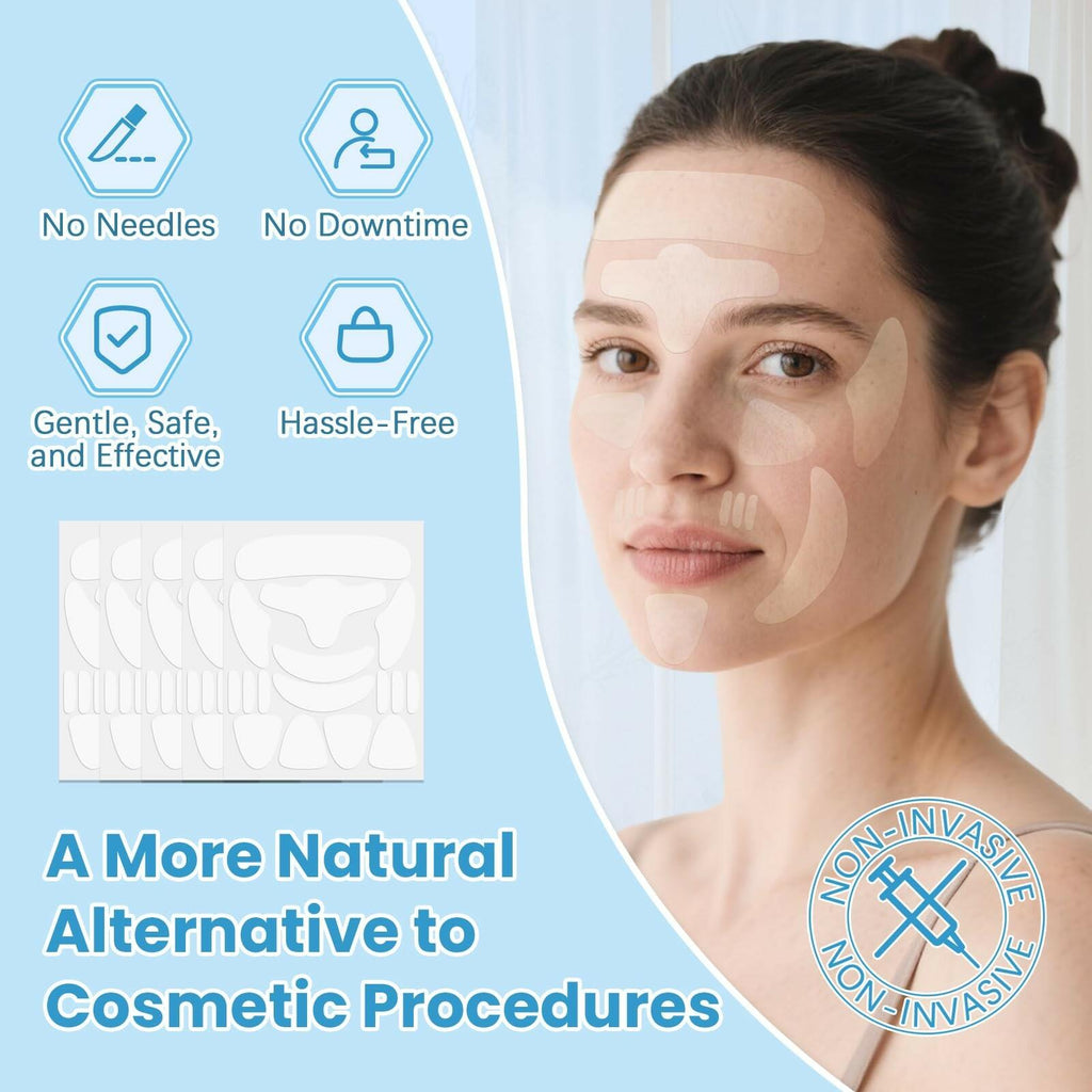 LadPemo Anti-Wrinkle Patches – 208 PCS Facial Wrinkle Patches, Face Tape for