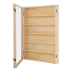 19.7 x 26.5 inch 6 Tiers Wooden Display Case Wall Mount Miniature Display Case