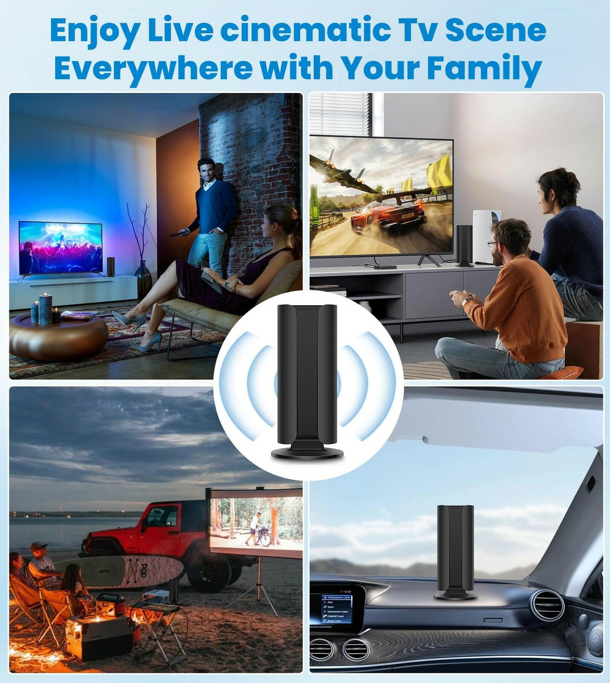 2026 Upgraded Digital TV Antenna HD Smart TV Long Range Indoor Antenna