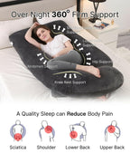 ALLOPERA Pregnancy Pillow, Full Body 57 Inch Maternity Pillow with Removable