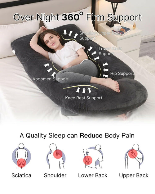 ALLOPERA Pregnancy Pillow, Full Body 57 Inch Maternity Pillow with Removable