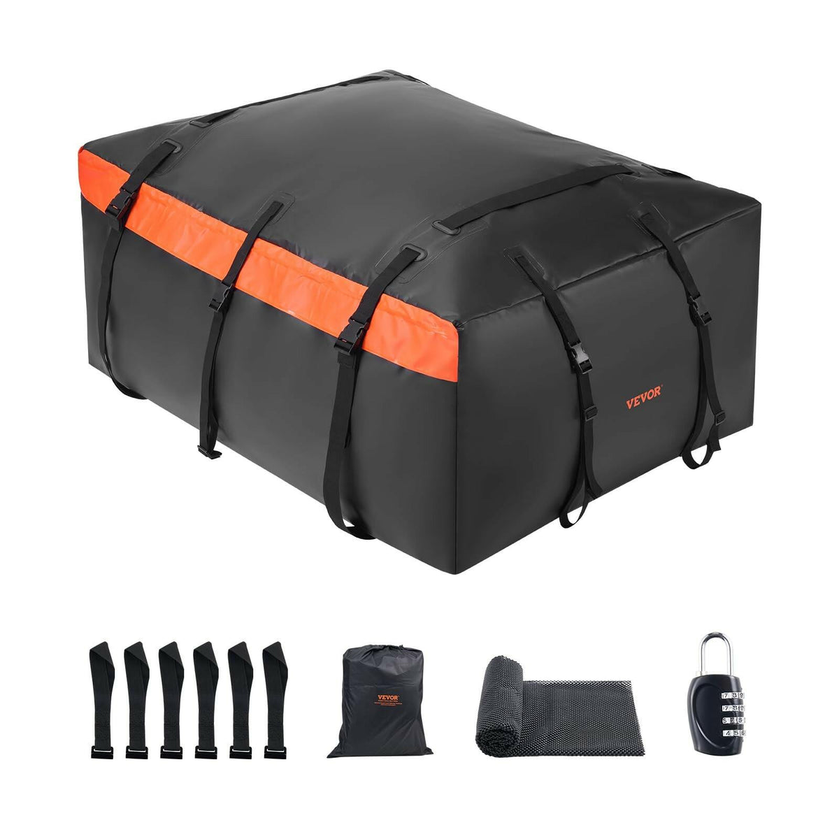 VEVOR Car Rooftop Cargo Carrier Bag, 23 Cubic Feet Roof Cargo Carrier, Heavy