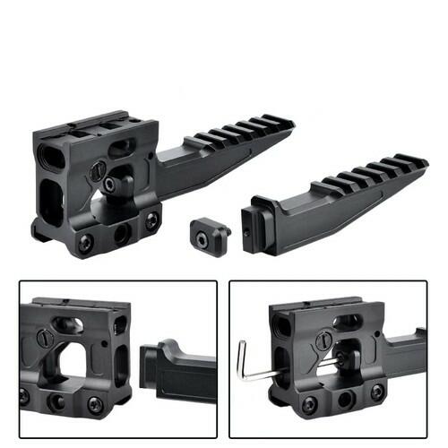 AWETHE Tactical Fast Mount Extension Support 20mm Picatinny for DBAL PEQ NGAL