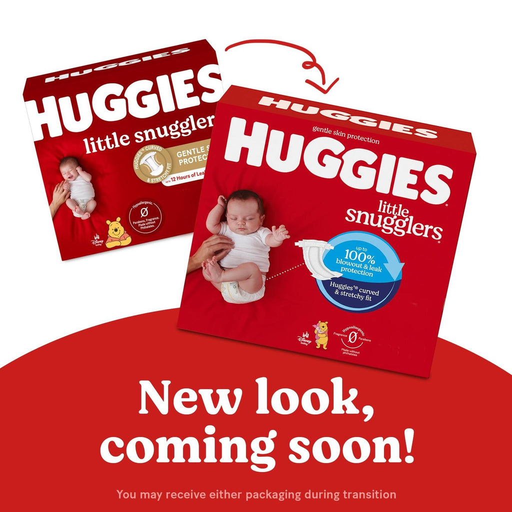 29 Ct Huggies Size 2 Diapers, Little Snugglers Baby Diapers, Size 2 (12-18 lbs)