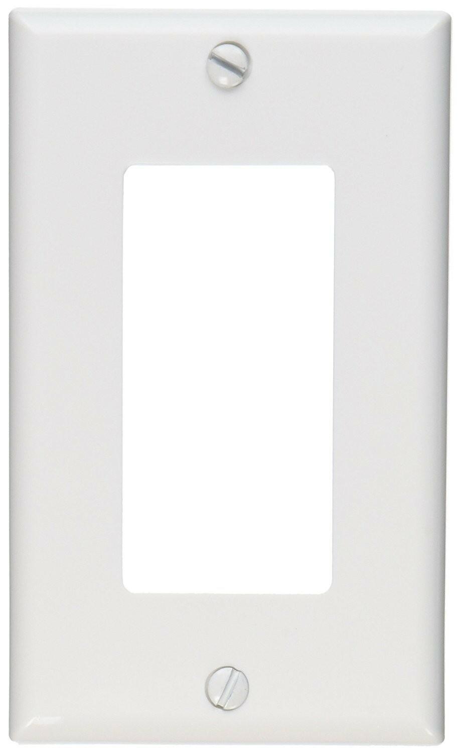 20-Pack Leviton 80401-NW 1-Gang Decora/GFCI Device Decora Wallplate, Standard