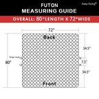 Easy-Going Futon Sofa Slipcover - Reversible Armless Couch Cover - Water