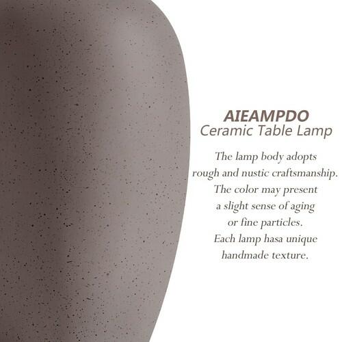 AIEAMPDO 21'' Set of 2 Farmhouse Ceramic Small Table Lamps for Living Room
