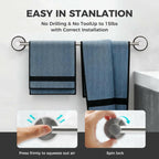 Adjustable Suction Cup Towel Bar for Bathroom Wall,14.6Inch~24 Inch Towel Racks