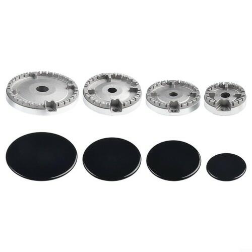 Upgrade Cooker Hat Set, Oven Gas Hob Burner Crown Flame Cap Cover Gas Burner Flame Cap for Kitchen Fits Most Gas Stove Burners(Flat)