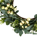 JINGHONG Eucalyptus Wreaths for Front Door 20 Inch Green Home Decor for Wall