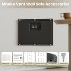Mboko Hidden Wall Safe w/ Vent Cover Electronic Recessed Home Security