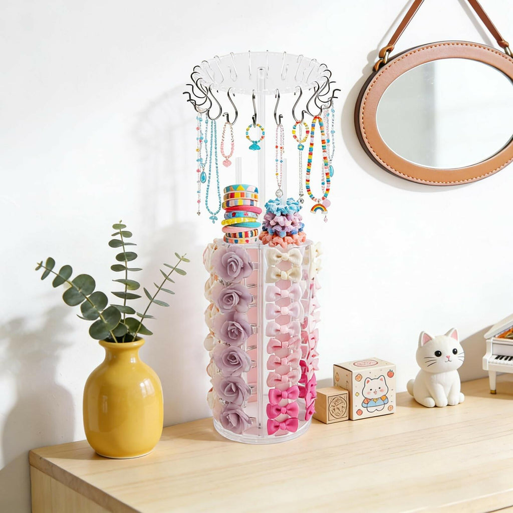 BFNAAgirl Bow Holder Bow Organizer for Girls,Baby Hair Clips Storage Stand,