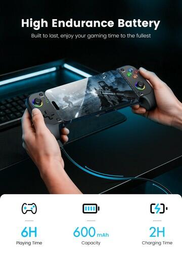 Wireless Phone Controller for iPhone/Android with Hall Joystick, Moblie